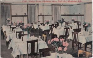Wisconsin WI Postcard c1910 WAUKESHA Moor BATH COMPANY Dining Room