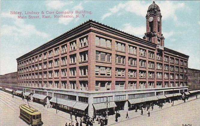 New York Rochester Trolley At Sibley Lindsay & Curr Company Building Main Str...