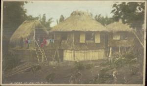 Antipolo Philippines Thatch Roof Home Manila Cover Photo Used as Postcard