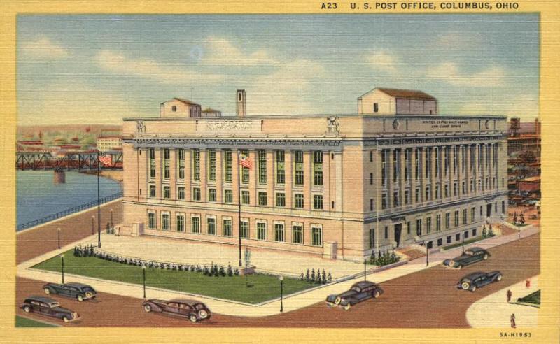 US Post Office at Columbus, Ohio - Linen