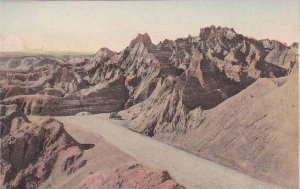 South Dakota Wall Going Up To The Pinnacles Badlands National Monument Albertype