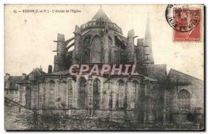 Old Postcard Redon L & # 39Abside L & # 39Eglise