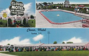 South Carolina Santee Clover Motel 1957 sk3617