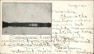 Woodward's Paw Paw Lake Michigan MI Watervliet Cancel 1905 Postcard