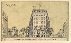 USA Grand Circus Park at Washington Hotel Statler Detroit 05.47