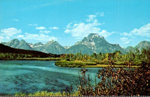 Wyoming Teton National Park Snake River With Mount Moran In Background