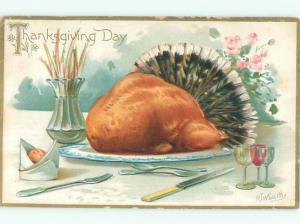 Divided-Back THANKSGIVING SCENE Great Postcard AA0423