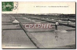 Old Postcard Batz Loire General view of the Salt Marshes