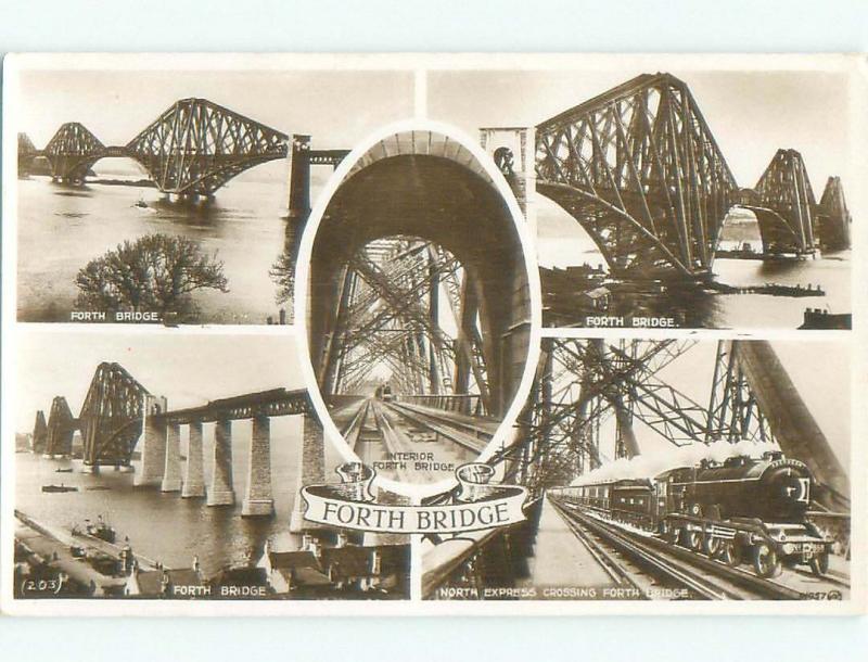 old rppc FIRTH OF FORTH Linne Foirthe - Fife & Lothian Scotland UK i2477