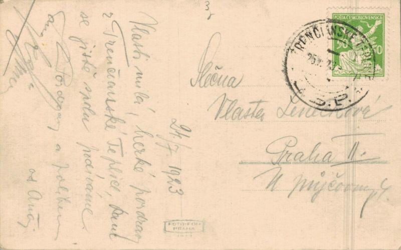 Slovakia Trenčianske Teplice Kupele RPPC 02.93