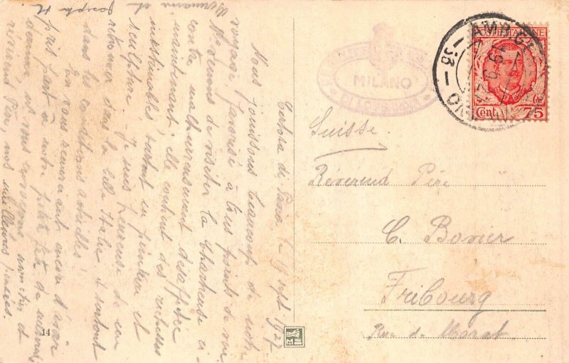 Italy 1927 Certosa di Pavia Abside della Chiesa Church vintage postcard