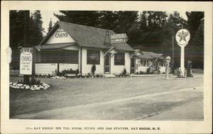 Ray Brook NY Inn Tea Room Texaco Gas Station Real Photo Postcard