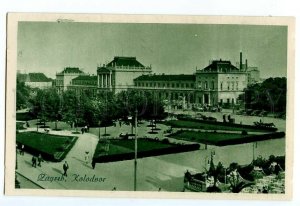 497057 CROATIA ZAGREB Kolodvor Vintage postcard