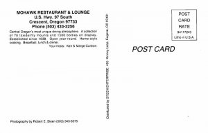 Postcard RESTAURANT SCENE Crescent Oregon OR AU0108