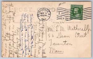 K16/ Providence Rhode Island RPPC Postcard c1910 School Building?  111