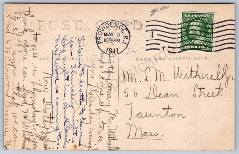 K16/ Providence Rhode Island RPPC Postcard c1910 School Building?  111