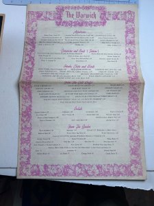 The Warwick Philadelphia Vintage Restaurant Menu Smorgasbord