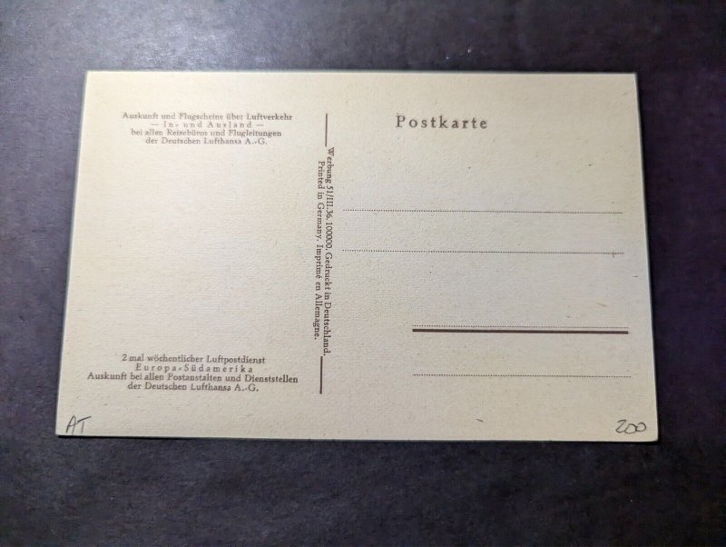 Mint 1936 Germany Berlin Olympics Postcard XIth Olympic Games German Lufthansa