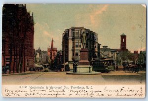 Providence Rhode Island RI Postcard Westminster Weybosset Street c1905 Vintage