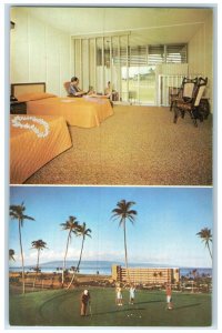 The Kaanapali Hotel Lahaina Maui Hawaii HI, Dual View Unposted Vintage Postcard