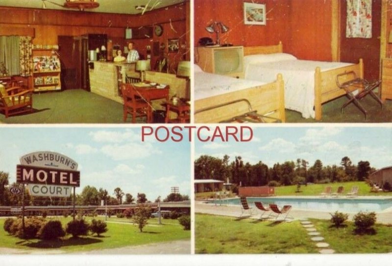 WASHBURN'S MOTEL COURT north of ROCKY MOUNT, N.C. T H & Margaret T Groome, Owner