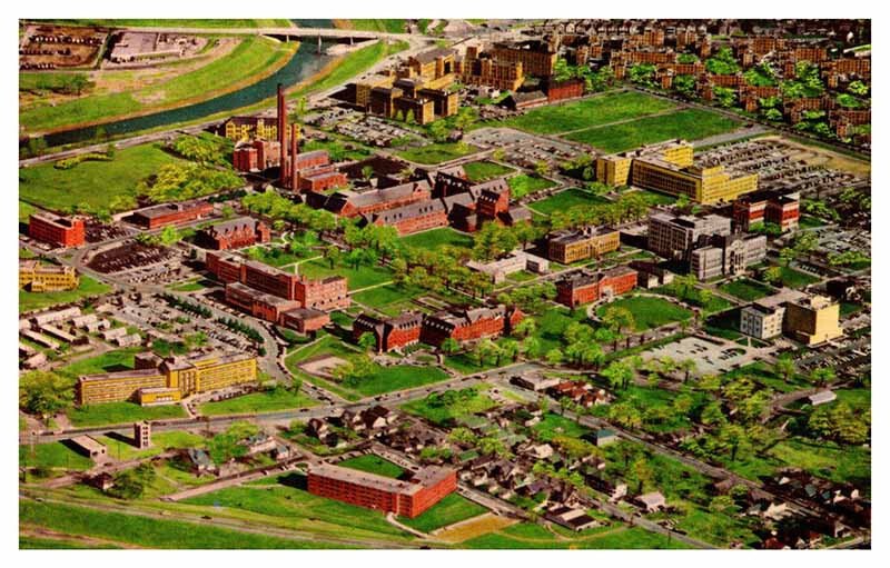 Postcard AERIAL VIEW SCENE Indianapolis Indiana IN AP0947