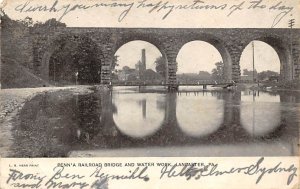 Penn'a Railroad Bridge and Water Work Lancaster, Pennsylvania PA s 