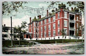 Lewiston ME Central Maine General Hospital Postcard A39