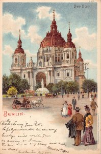 A846 Germany 1900 Berlin Der Dom Cathedral Carriage litho vintage postcard