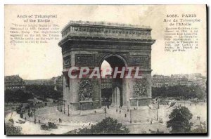 Old Postcard Paris Arc de Triomphe