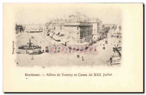 Old Postcard Bordeaux Allees De Tourny and Cours Du XXX Juillet