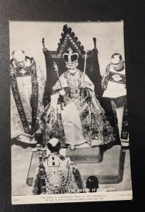 Mint England Royalty Postcard RPPC QE2 Queen Elizabeth II Coronation Crowned