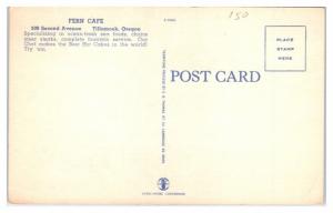 Mid-1900s Fern Cafe, Tillamook, OR Postcard