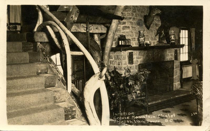 Canada - BC, North Vancouver. Grouse Mountain Chalet, Interior.   *RPPC