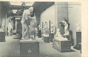 Postcard UK England Chatsworth sculpture gallery 1903