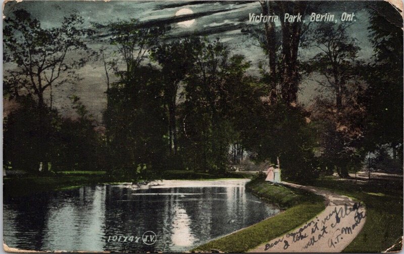 Berlin Ontario Victoria Park c1907 Postcard H23 