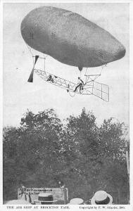 Air Ship At The Brockton MA Fair Postcard