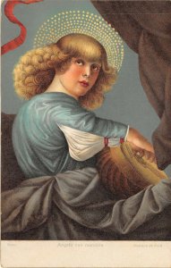 Lot196 angel with mandola roma rome italy melozzo da forll painting postcard