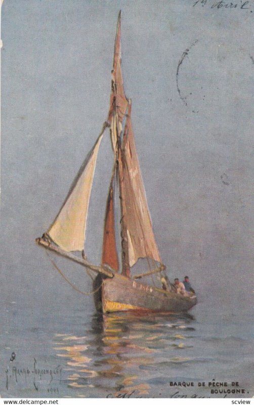 Barque de Peche De Boulogne , France , 1905 ; TUCK 7217