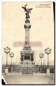 Old Postcard Dunkerque The Statue of Victory