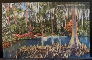 Vintage Postcard 1940 Beautiful Florida, Cypress Gardens, Winter Haven, Florida