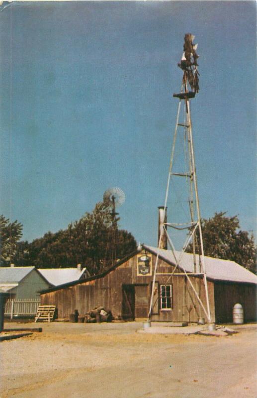 Amishville USA Windmill and Shed/Gift Shop Berne Indiana IN Vintage Postcard