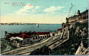 1910s Way Up to Morro Castle Havana Cuba Postcard