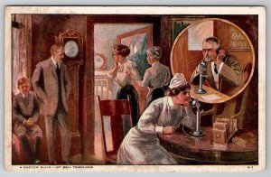 Bell Telephone A Doctor Quick Advertising Postcard A26