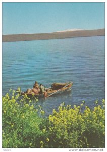 Boat, Lake of Galilee, View to Mt. Hermon, Israel, 1960-70s