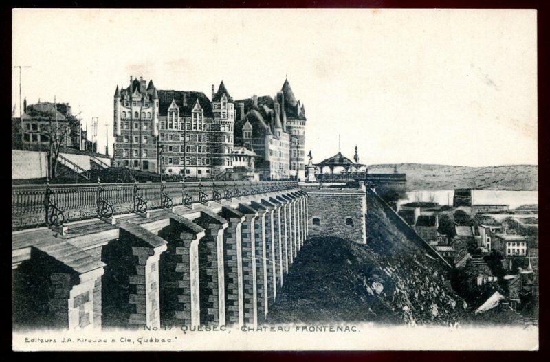 dc1905 - QUEBEC CITY Postcard 1910s Chateau Frontenac by Kirouac