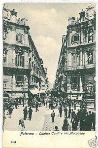 PA064   CARTOLINA d'Epoca: PALERMO Città  Sicilia Quattro Canti