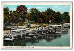 c1930's Branson Boat Landing Lake Taneycomo Missouri MO Vintage Postcard 