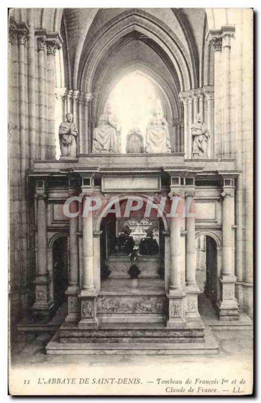 Postcard Abbey of Saint Denis Tomb of Francois 1st and Claude of France