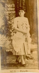 1880s Duke's Cameo Cigarettes Tobacco Real Photo Actress Ellis F137